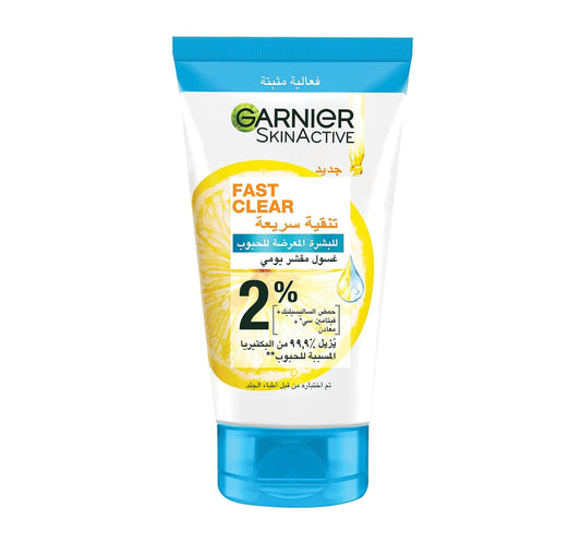 Garnier Skin Active Fast Clear Face Scrub for Acne-Prone Skin 150 ml
