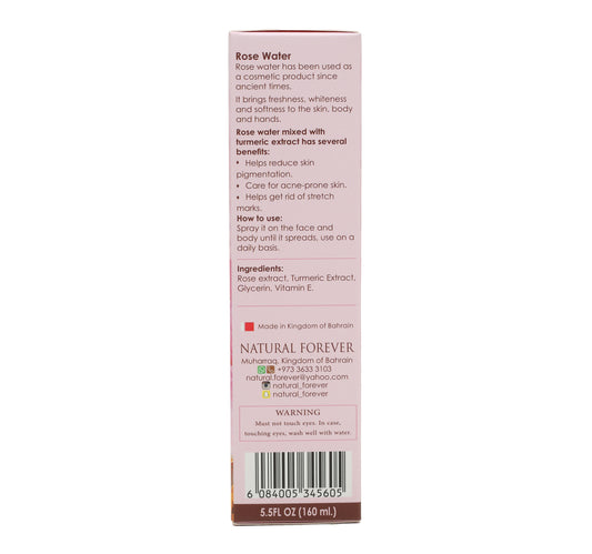 Natural Forever Facial Cleanser Rose Water With Turmeric 160 ml