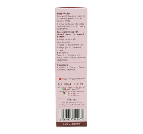 Natural Forever Facial Cleanser Rose Water With Turmeric 160 ml