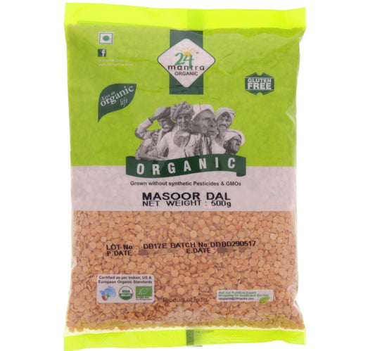 24 Mantra Organic Masoor Dal 500 g