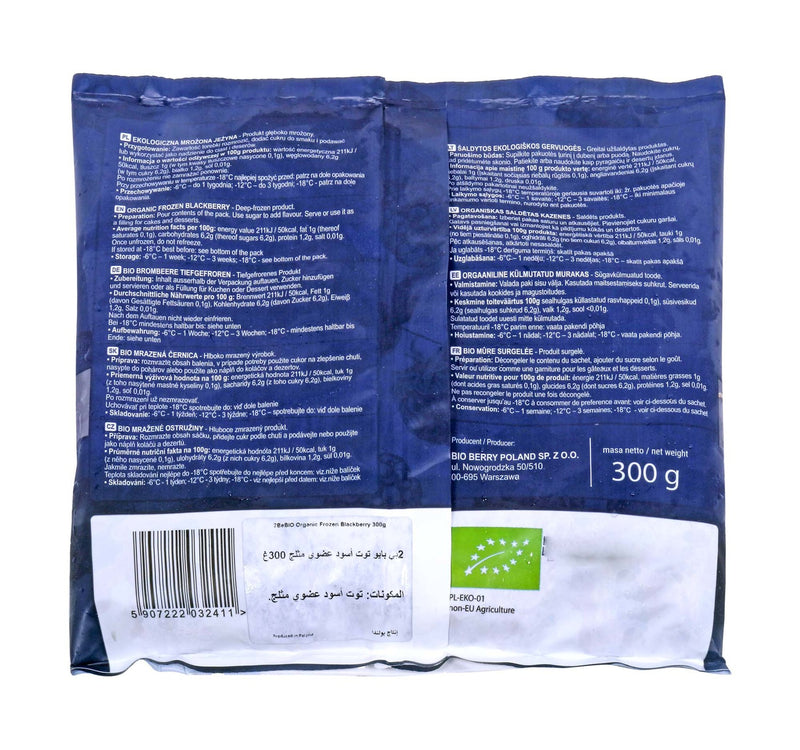 2be Bio Organic Frozen Blackberry 300 g