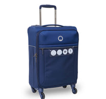 Delsey Brochant 4 Wheel Soft Trolley, 55 cm, Blue
