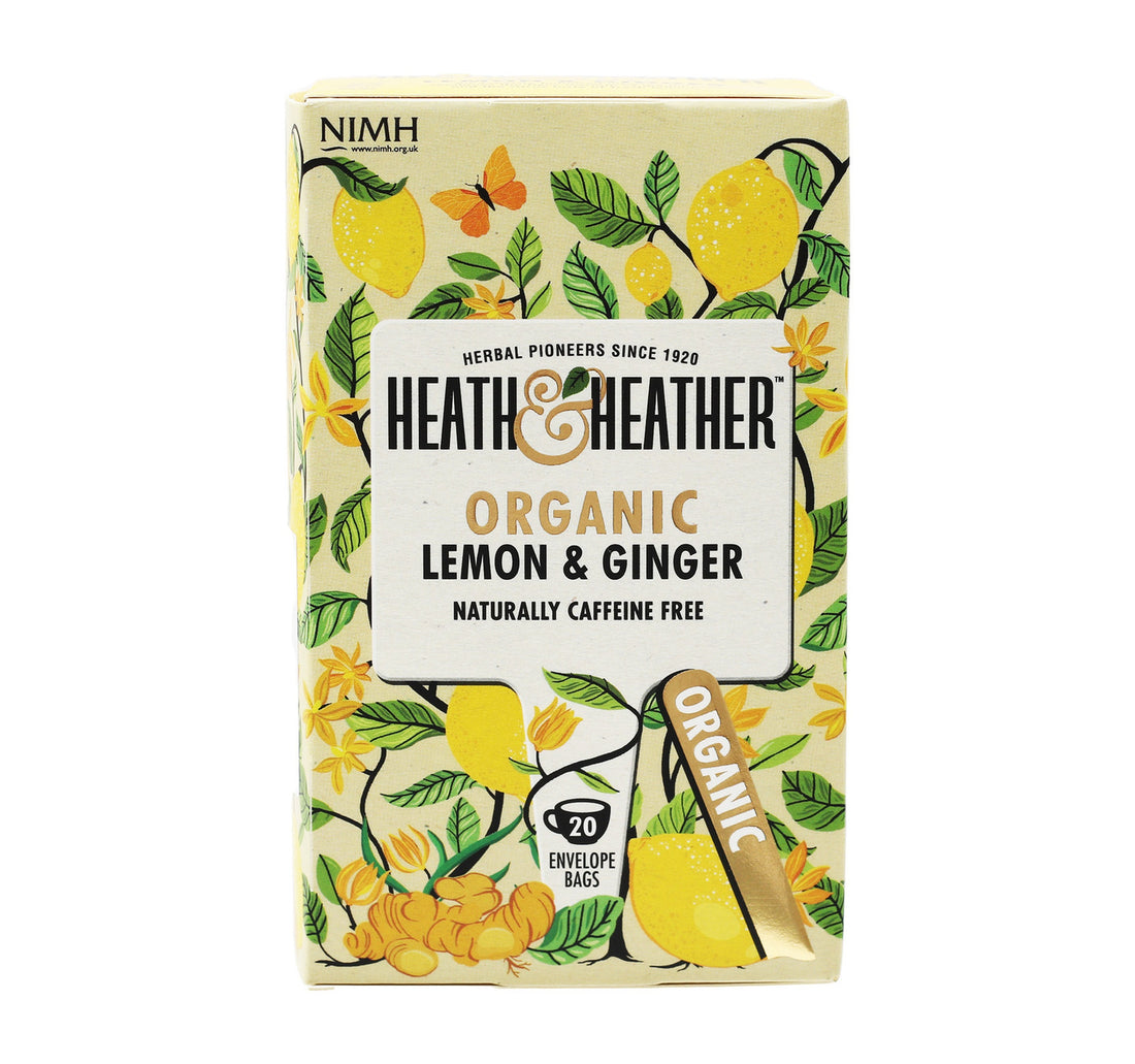 Heath & Heather Organic Lemon & Ginger Tea 20 x 30 g