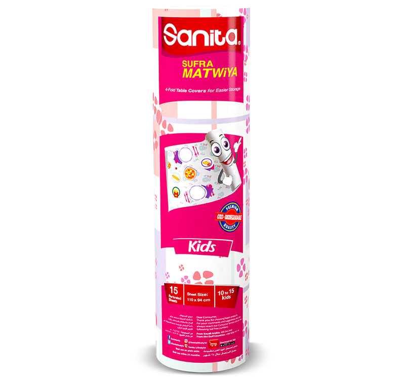 Sanita Sufra Matwiya Table Cover Kids Size 110 x 94cm 15 pcs