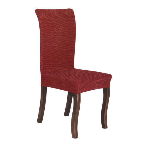 Maple Leaf Chair Cover 6pcs Set Burgundy