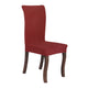 Maple Leaf Chair Cover 4pcs Set Burgundy