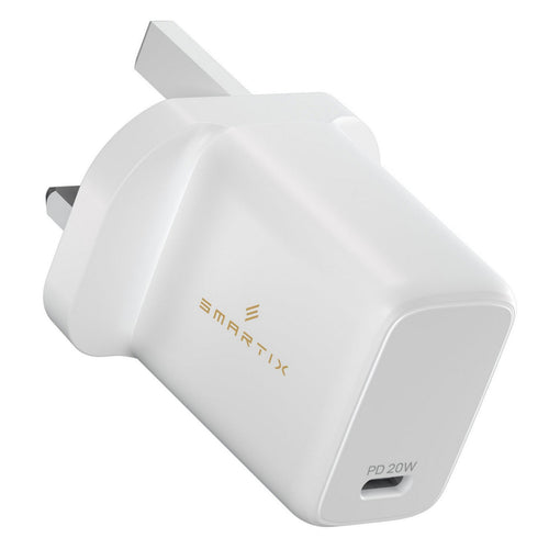 Smartix Premium Power USB-C Wall Adapter, 20 W, White, HCPD20C
