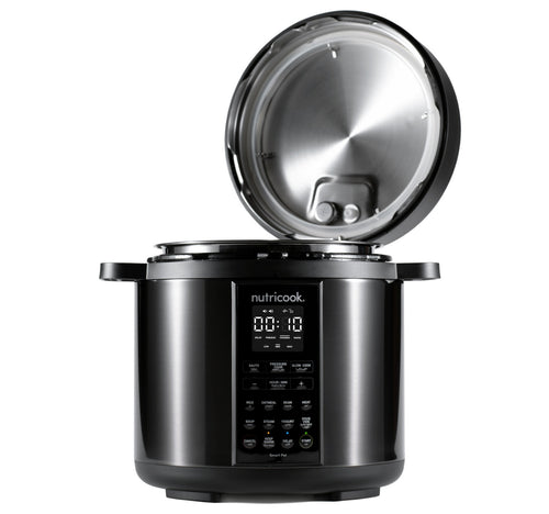 Nutricook Smart Pot 2, 9 in 1 Electric Pressure Cooker, 6 L, 1000 W, 12 Smart Programs with Smart Lid, Black, NC-SP204K
