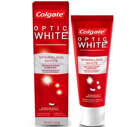 Colgate Fluoride Toothpaste Optic White Sparkling Mint 75 ml