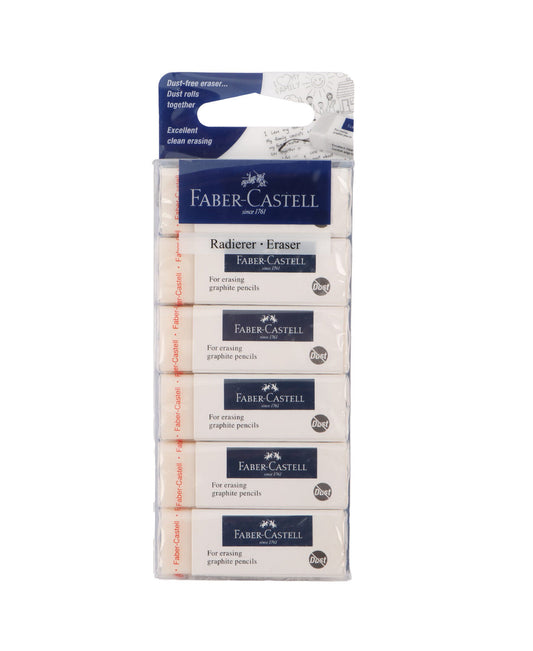 Faber-Castell Dust Free Eraser 6s 187228