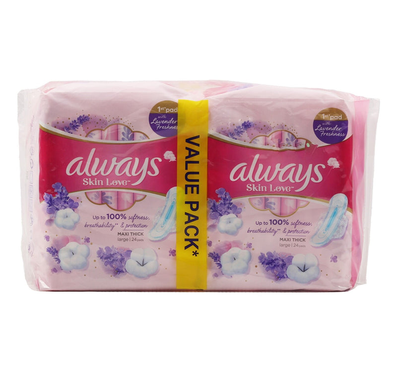 Always Napkin Total Protection With Wings Large Value Pack 48 pcs