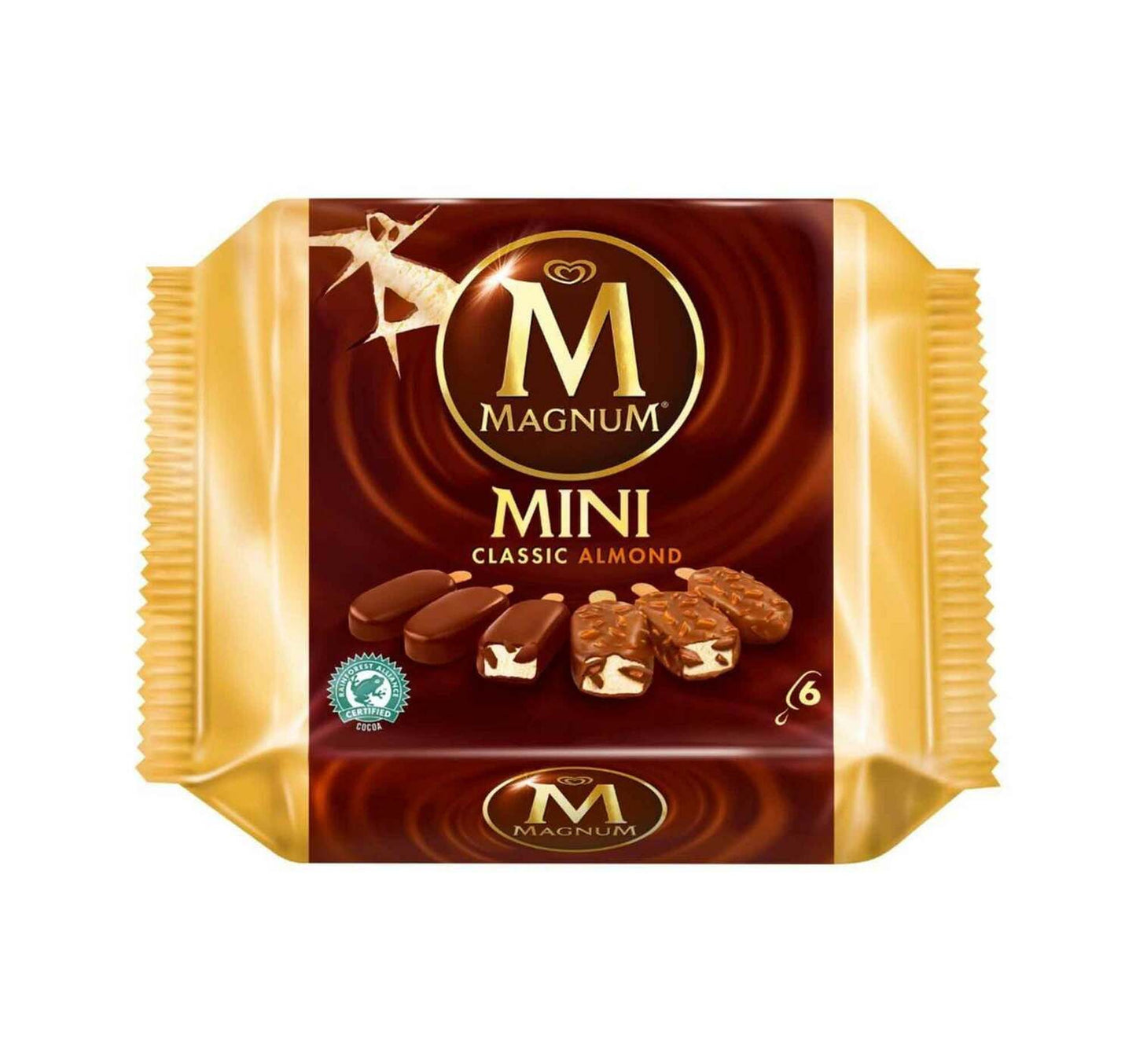 Magnum Classic Almond Mini Ice Cream Stick Value Pack 6 pcs 345 ml