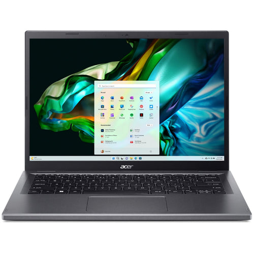 كمبيوتر محمول من أيسر A514-56P-79UA، معالج إنتل كور i7-355U، شاشة 14 بوصة عالية الوضوح، ذاكرة وصول عشوائي (RAM) سعة 16 جيجابايت، قرص تخزين SSD سعة 512 جيجابايت، نظام تشغيل ويندوز 11 هوم، لون رمادي معدني