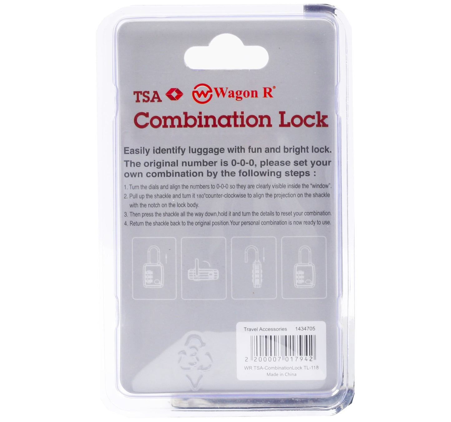 Wagon R TSA Combination Lock TL-118