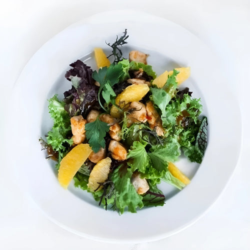 Fattoush salad with Halloumi cheese