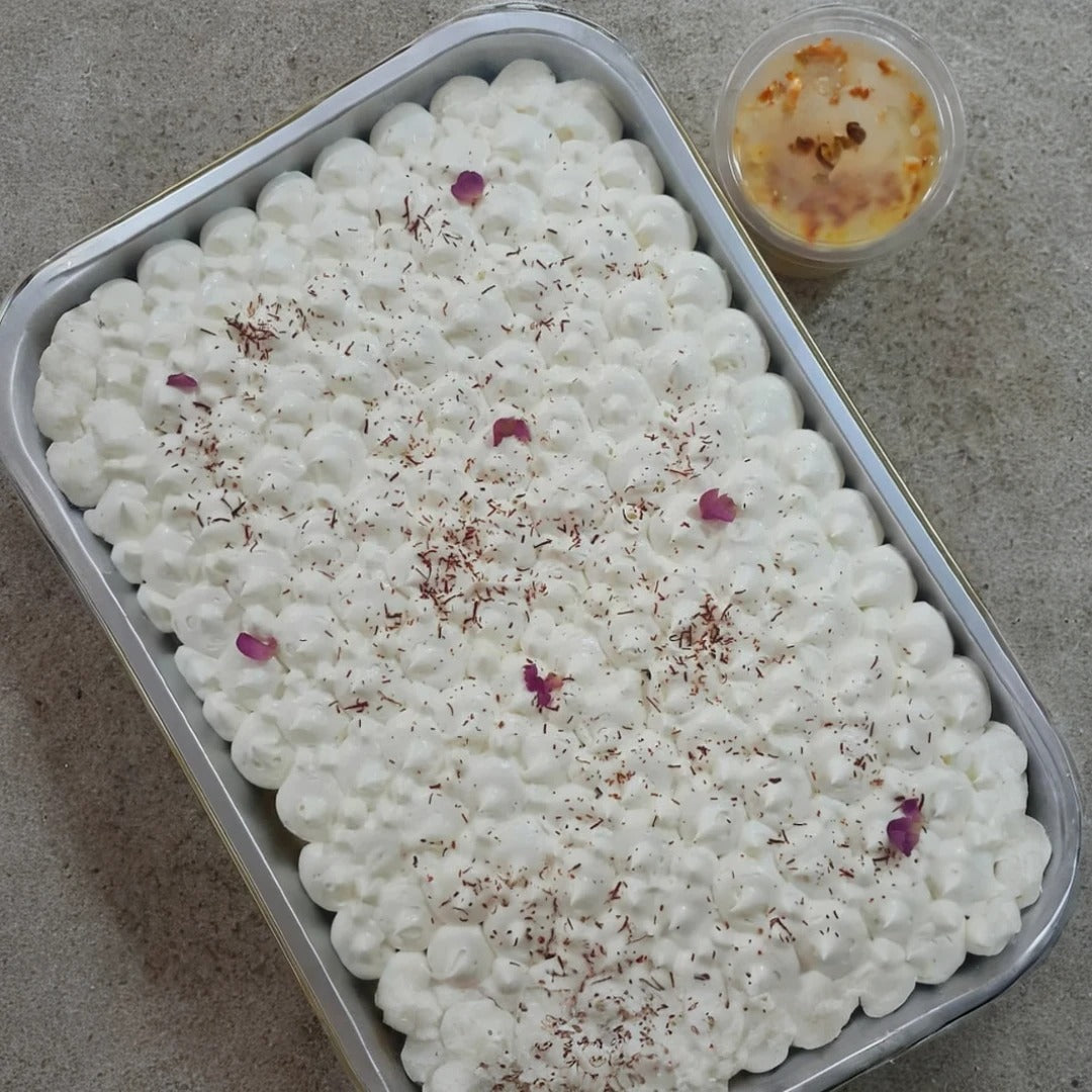 كعكة الحليب بالزعفران