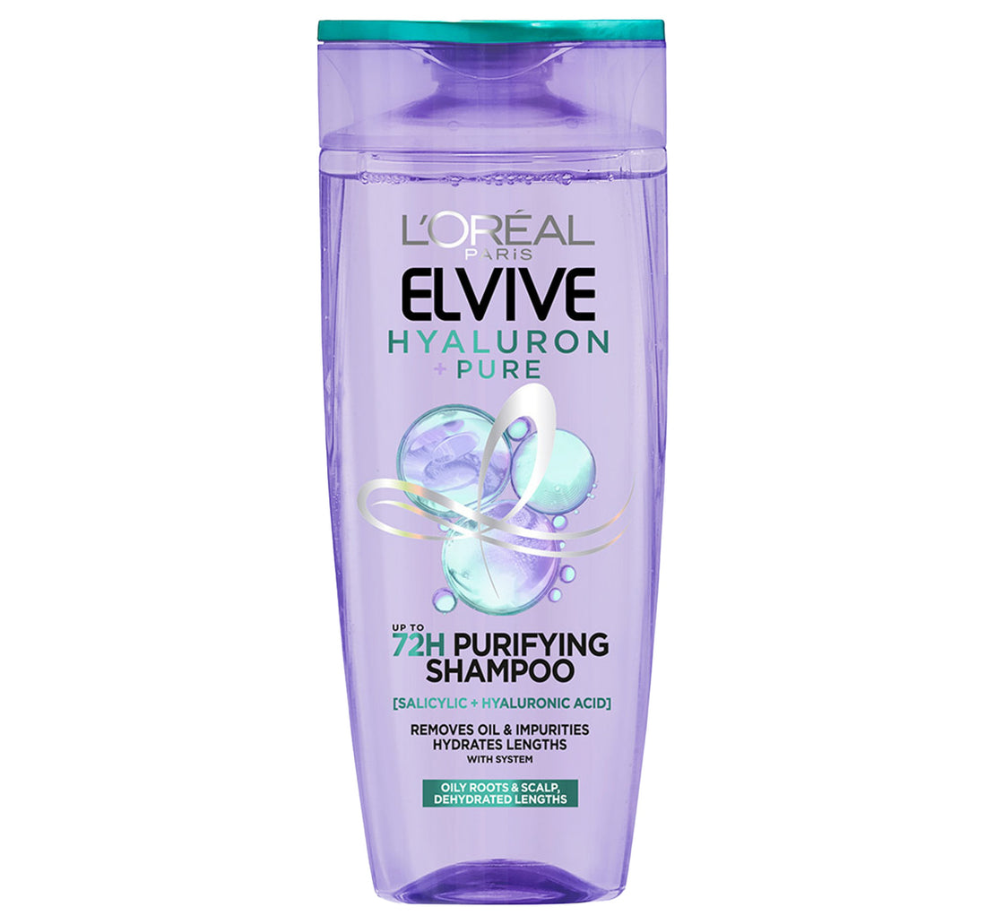 L'Oreal Elvive Hyaluron Pure Shampoo For Oily Scalp & Dehydrated Lengths 400 ml
