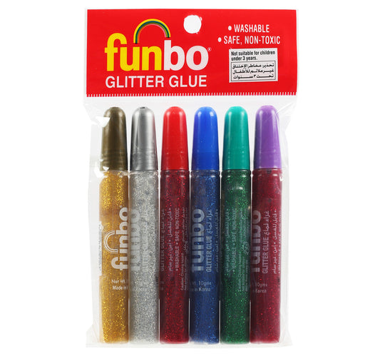 Funbo Glitter Glue 10/6B 6pcs