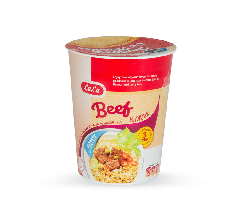 LuLu Beef Flavour Instant Cup Noodles 60 g Lulu Hypermarket