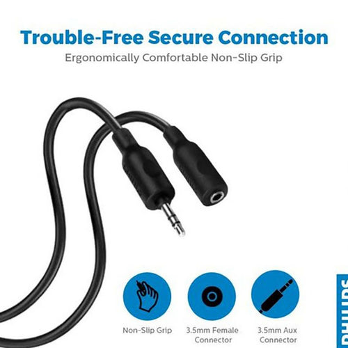 Philips Headphone Extension Cable 1.5m Black (SWA2528W/10)