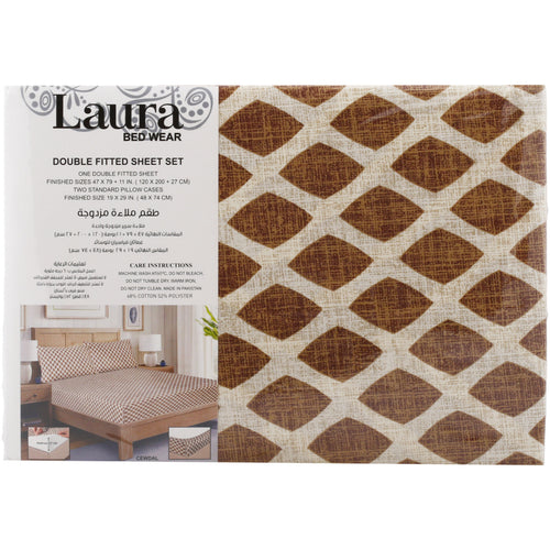 Laura Fitted Sheet 120 x 200cm Assorted Colors