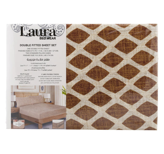 Laura Fitted Sheet 120 x 200cm Assorted Colors