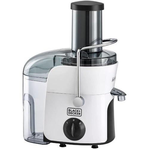 Black+Decker 800 W Juicer With 1.5L Large Pulp Container, White, JE780-B5