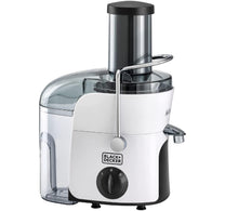 Black+Decker 800 W Juicer With 1.5L Large Pulp Container, White, JE780-B5