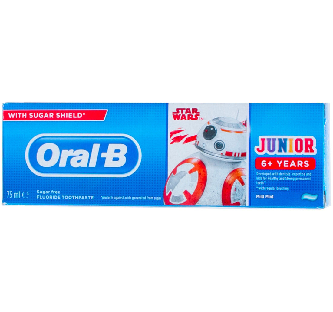 معجون أسنان أورال-بي بنكهة النعناع الخفيف للأطفال من سن 6 سنوات فما فوق، 75 مل