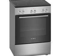 Bosch Ceramic Electric Cooking Range, 4 Burner, 60 x 60, Stainless Steel, HKL060070M