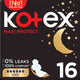 فوط صحية كوتكس ماكسي بروتيكت سميكة للحماية الليلية بأجنحة، 16 قطعة