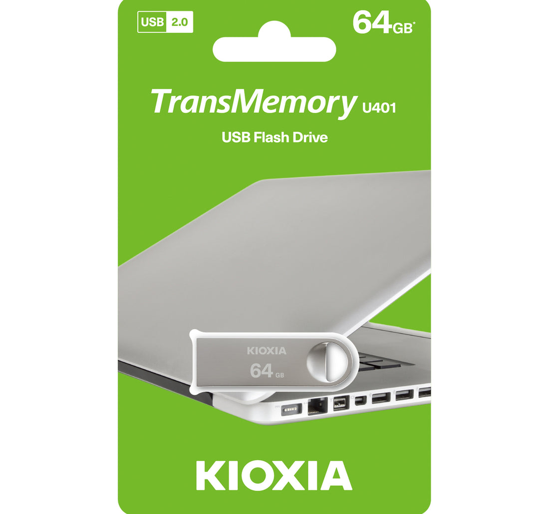 Kioxia USB 2.0 Flash Drive, 64 GB, LU401S064GG4