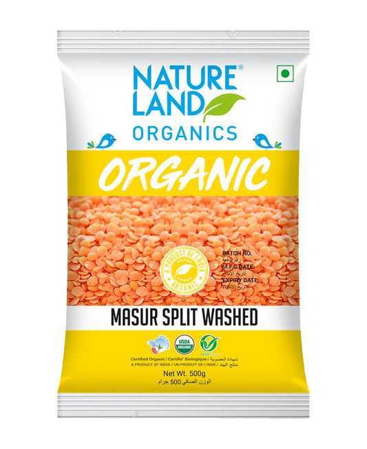 Natureland Organics Masur Split Washed 500 g