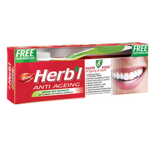 Dabur Herbal Anti Ageing Natural Red Toothpaste 150 g