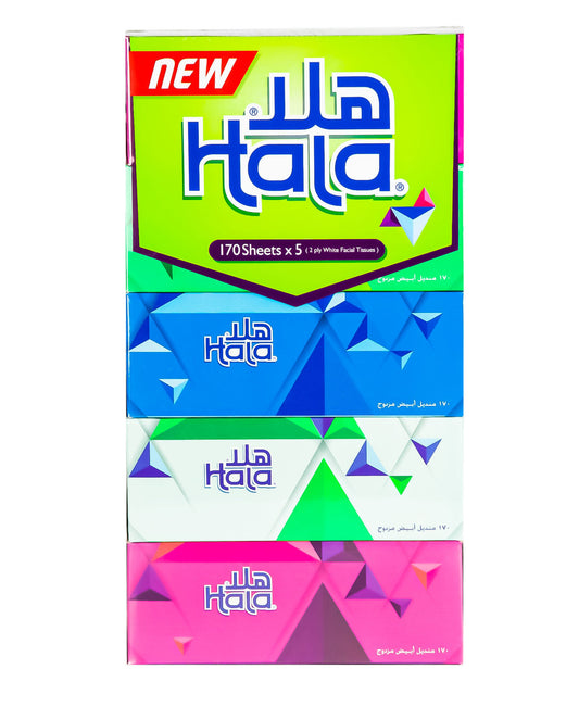Hala Facial Tissue 2ply 5 x 170 Sheets