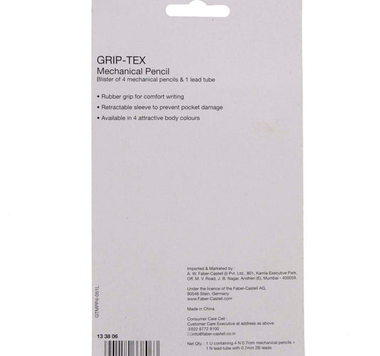 Faber-Castell Grip-Tex Mechanical Pencil 4's + Leads 133806