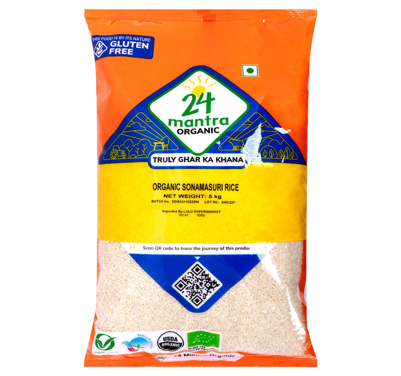 24 Mantra Organic Sonamasuri Rice 5 kg Lulu Hypermarket
