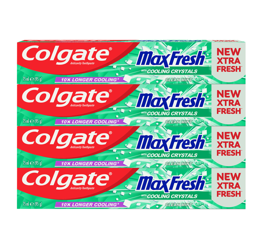 Colgate Max Fresh Clean Mint Toothpaste Value Pack 4 x 75 ml