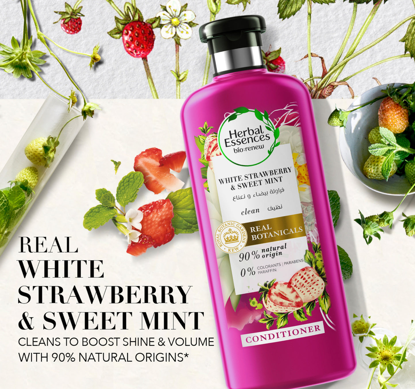 Herbal Essences Bio: Renew Clean White Strawberry & Sweet Mint Conditioner 400 ml
