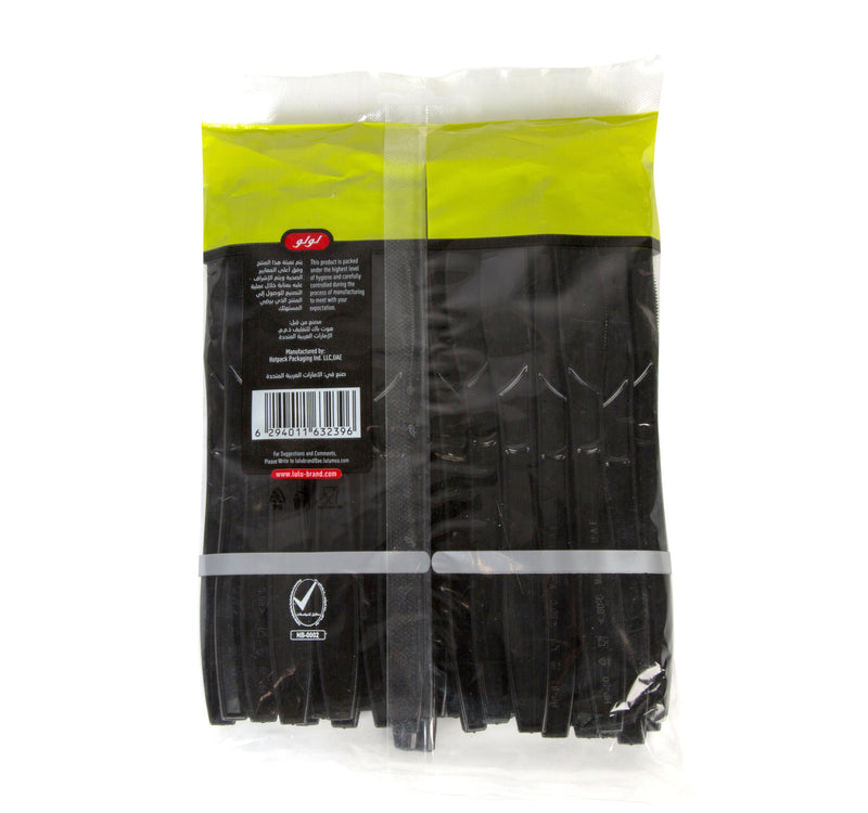 LuLu Plastic Knife Black 36 pcs