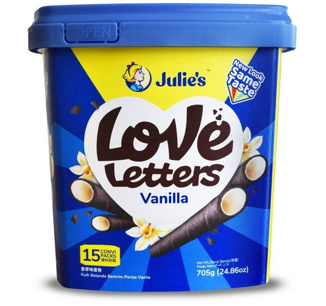 Julie's Wafer Stick Love Letters Vanilla 705 g
