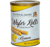 Cucina & Amore Cream Filled Lemon Wafer Rolls 400 g