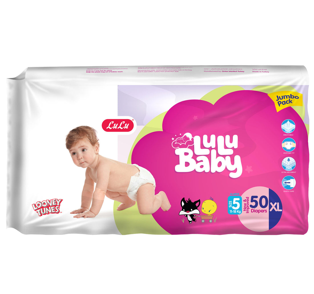 LuLu Baby Diaper Size 5 11-18 kg Extra Large 50pcs