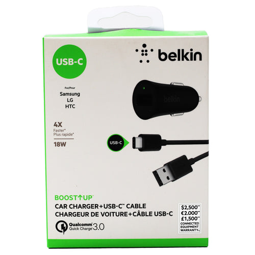 Belkin Quick Charge Car Charger + Type-C Cable F7U032 Lulu Hypermarket