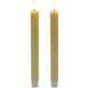 Maple Leaf Battery Operated LED Wax Dinner Candles 2x24.5cm