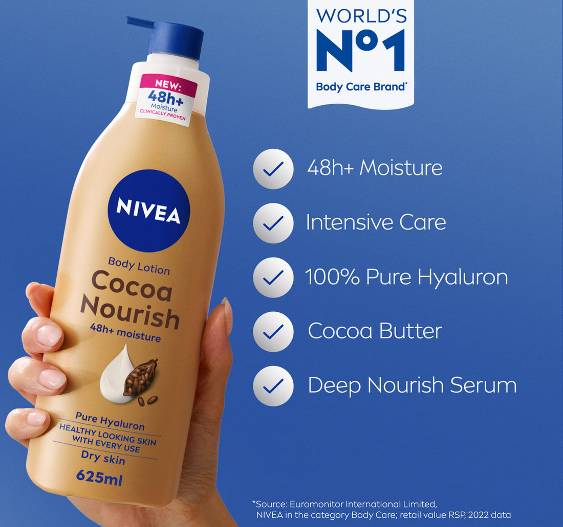 Nivea Body Lotion for Dry Skin Cocoa Butter 625 ml