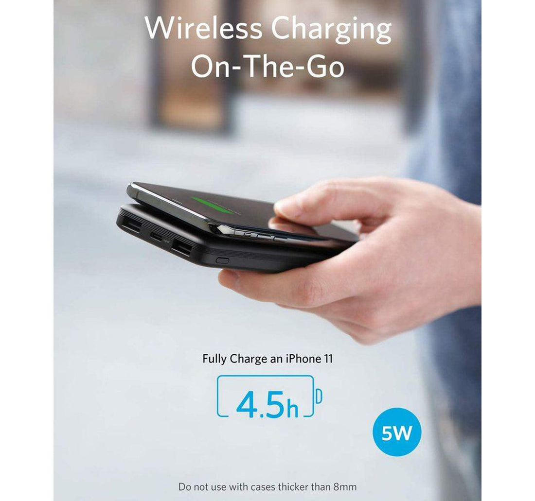 Anker Wireless Portable Charger, PowerCore 10,000mAh Power Bank with USB-C (A1615H11)