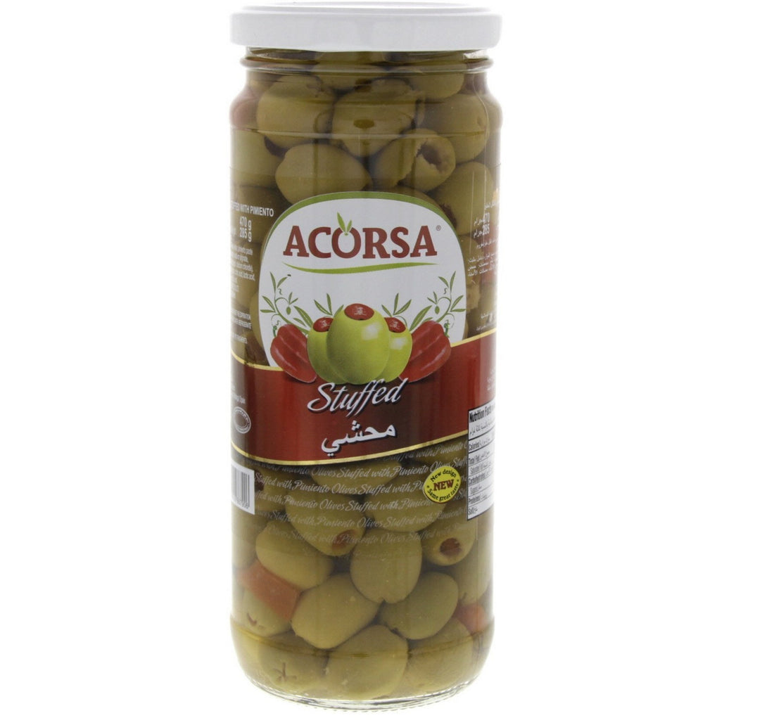 زيتون أخضر محشو أكورسا 285 جم