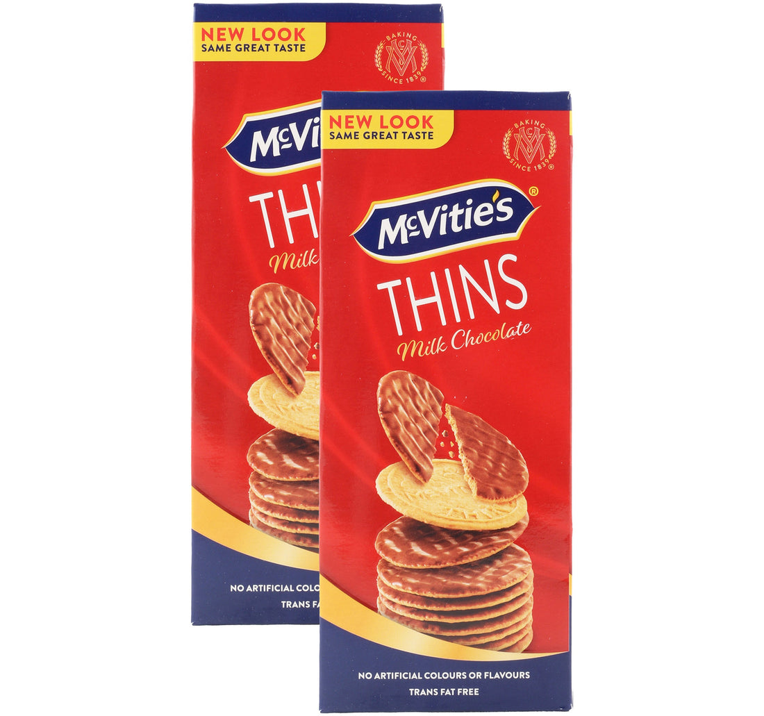 McVities Digestive Thins Milk Chocolate Value Pack 2 x 150 g