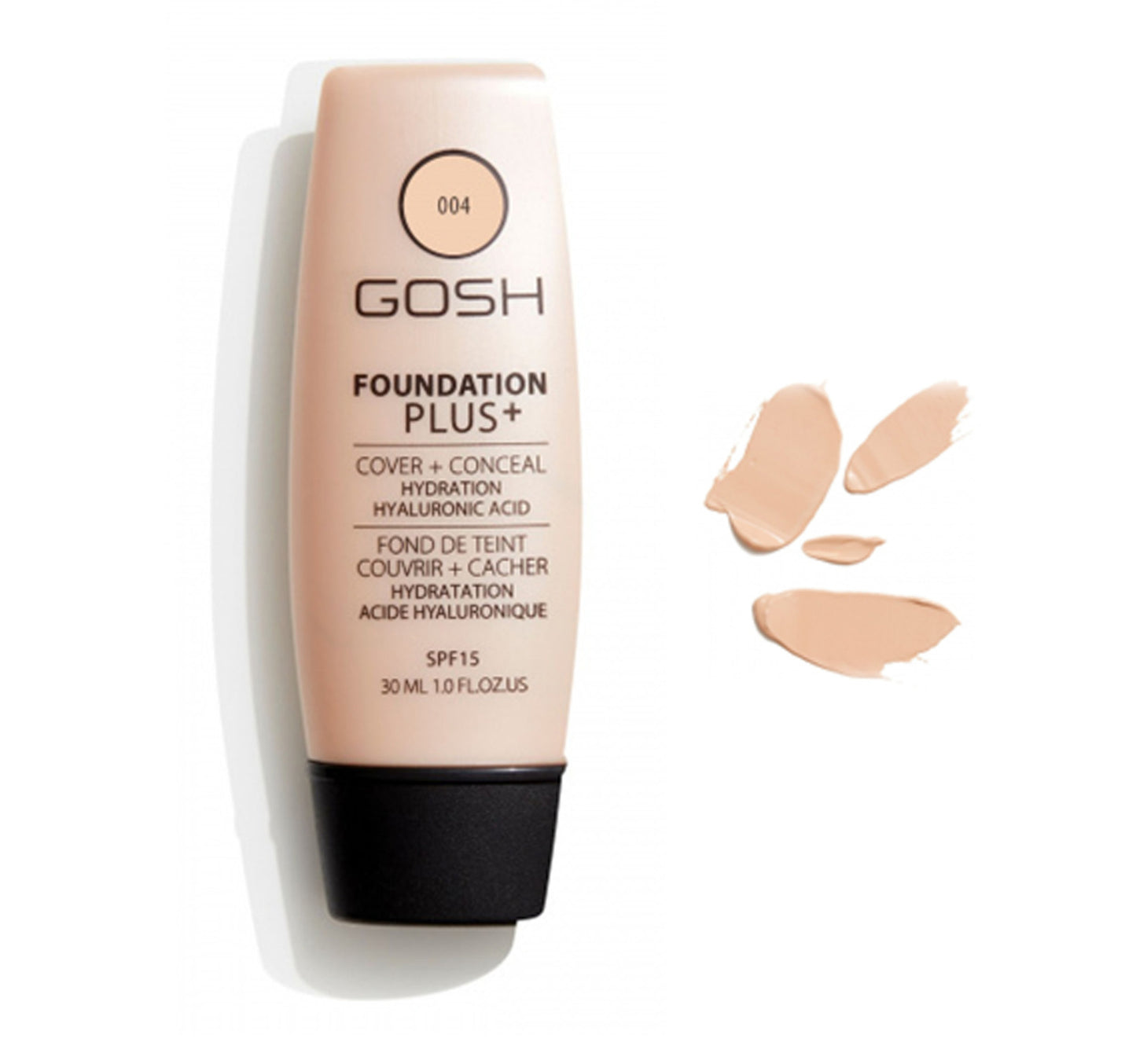 Gosh Foundation Plus + Natural 004 30 ml